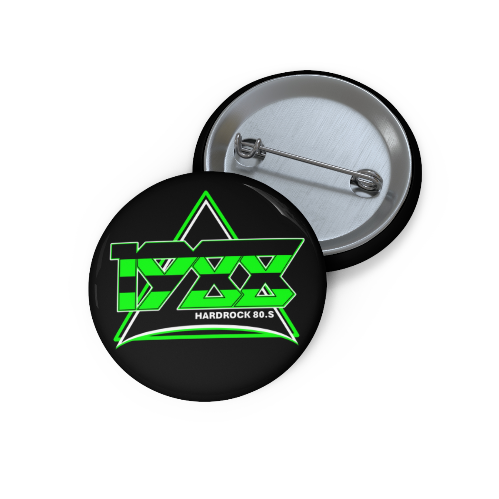 1988 Stryped Logo (Green) Pin Buttons