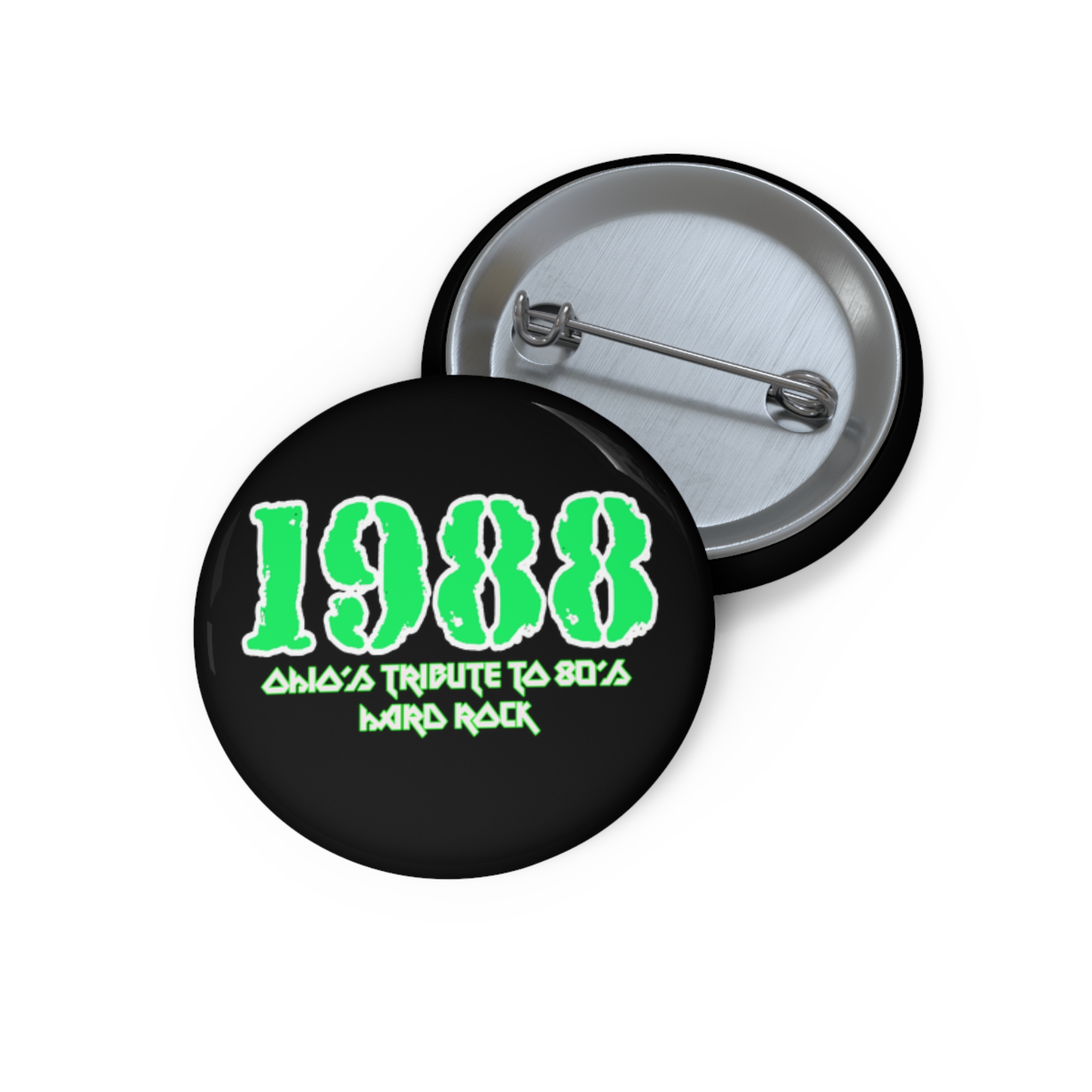 1988 Logo (Green And White) Pin Buttons
