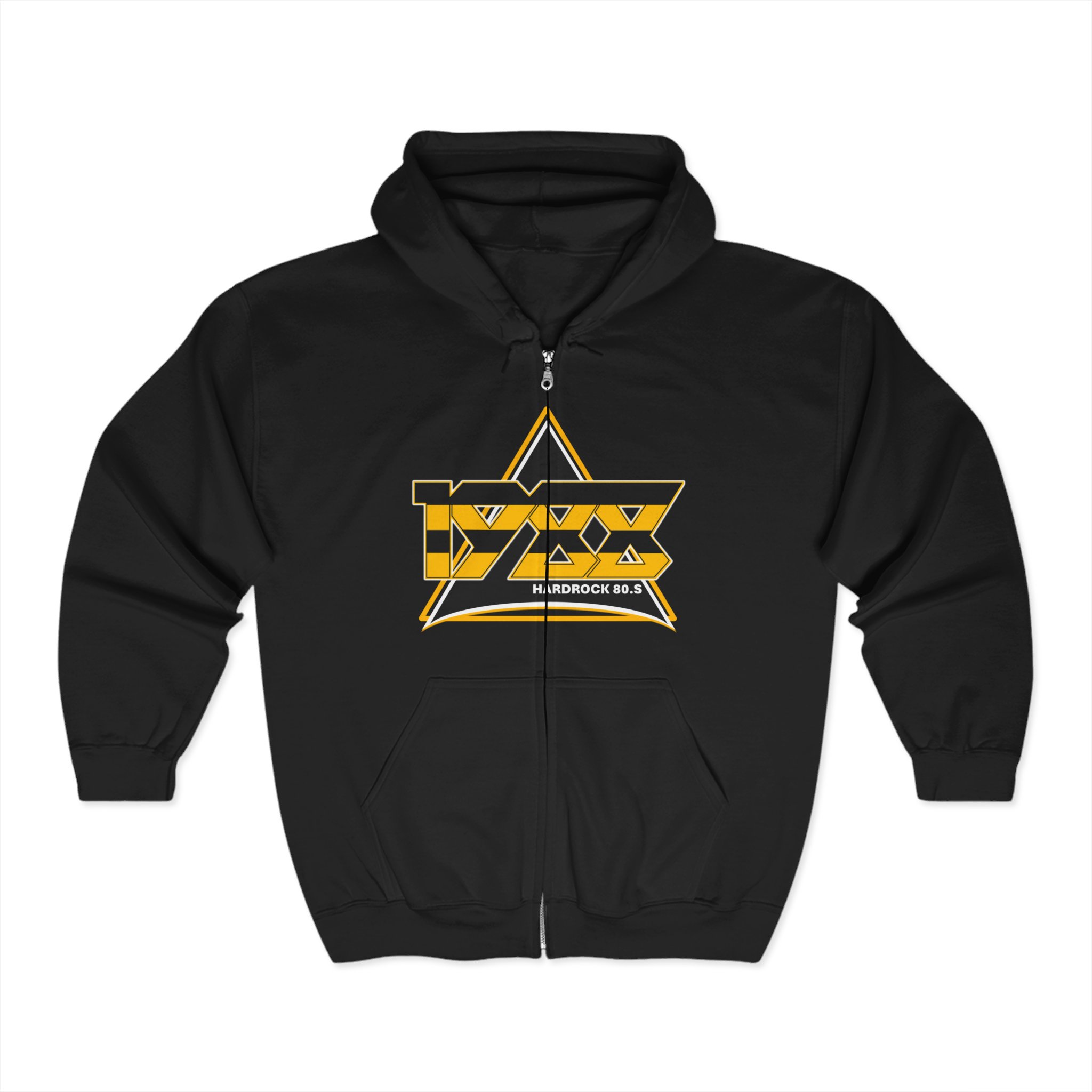 1988 Stryped Logo Full Zip Hooded Sweatshirt