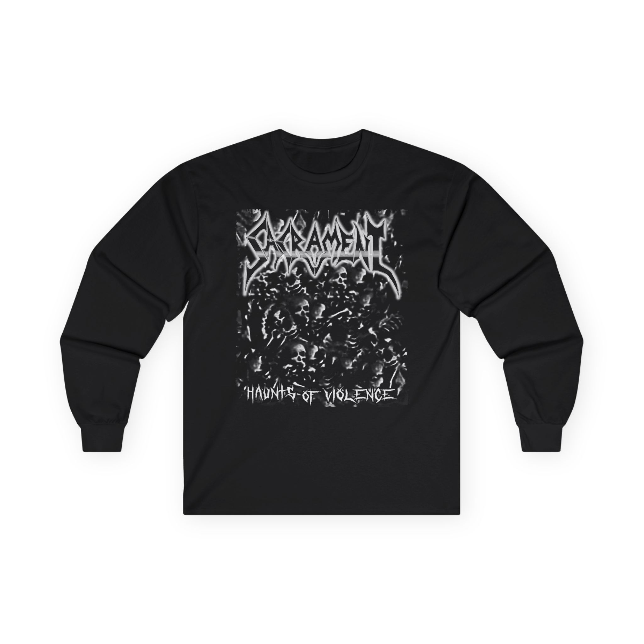 Sacrament - Haunts Of Violence Skulls Long Sleeve Tshirt