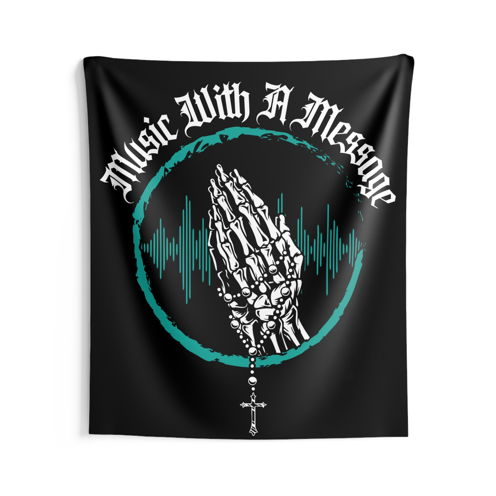 Rock4Him - Music With A Message (Version II) Indoor Wall Tapestries