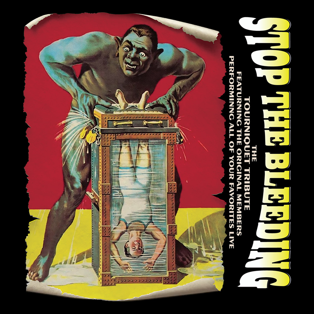 Stop The Bleeding - Houdini - Black Denim Printed Patches (2 Sizes)