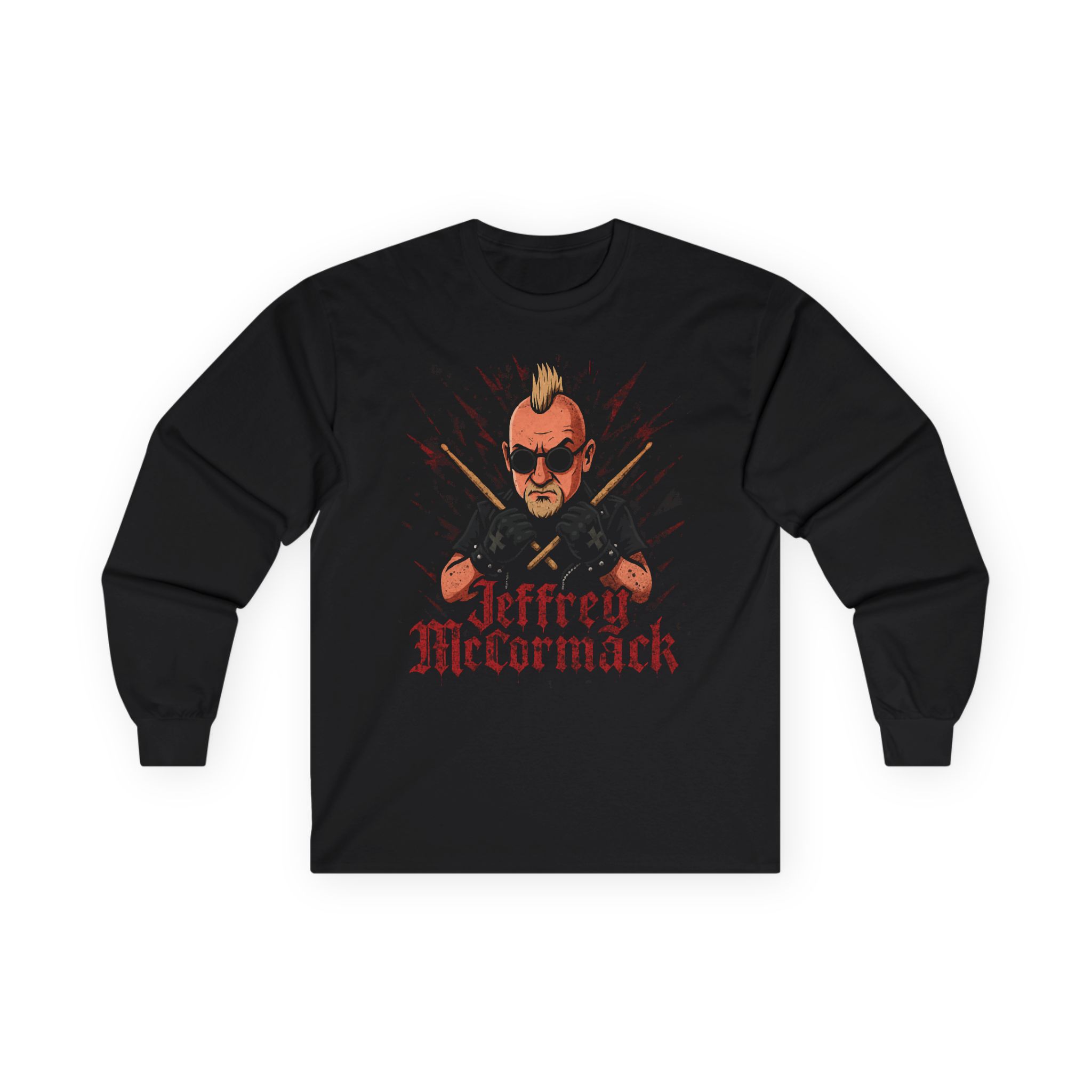 Jeffrey McCormack Cartoon Long Sleeve Tshirt (2-Sided)