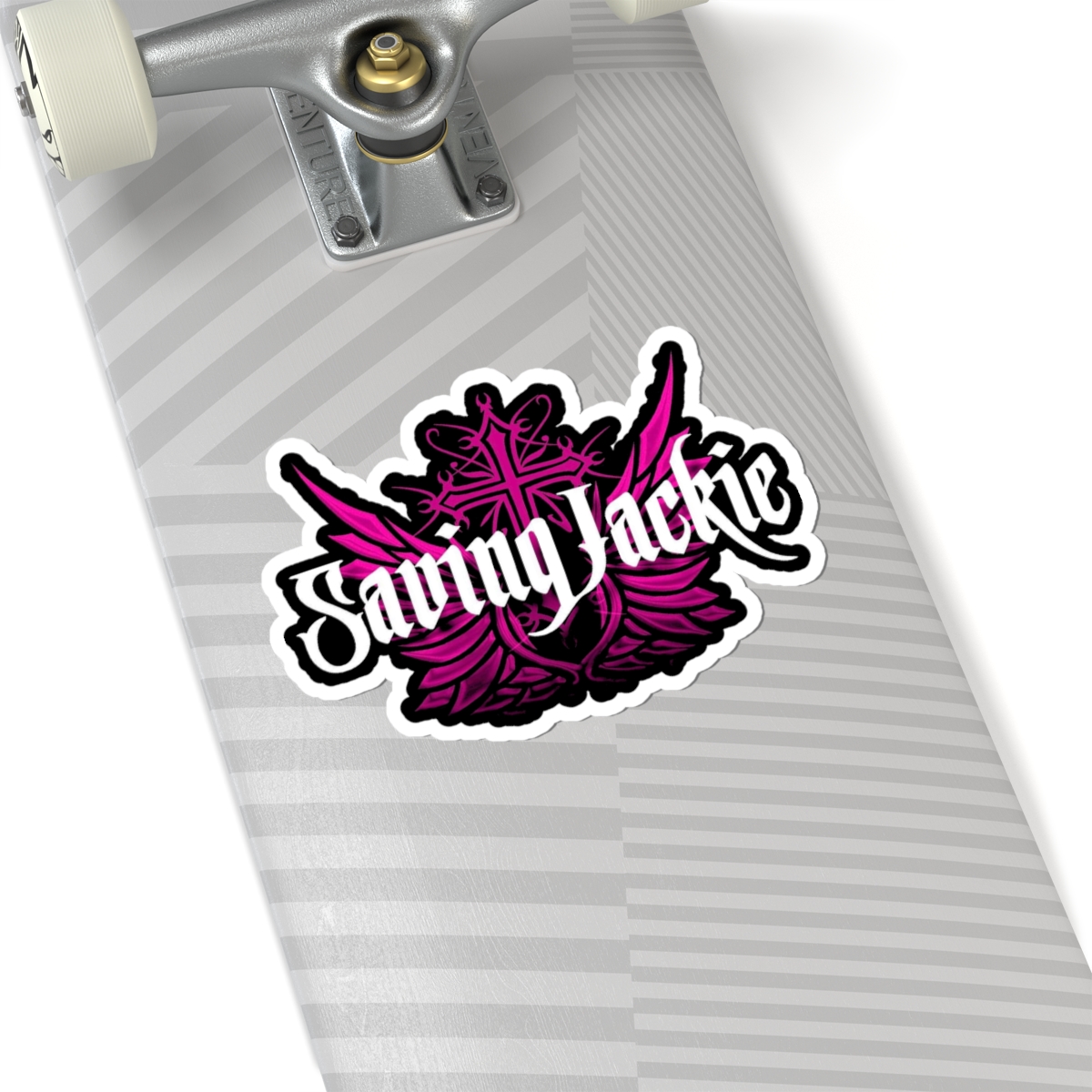 Saving Jackie Wings Logo Die Cut Stickers