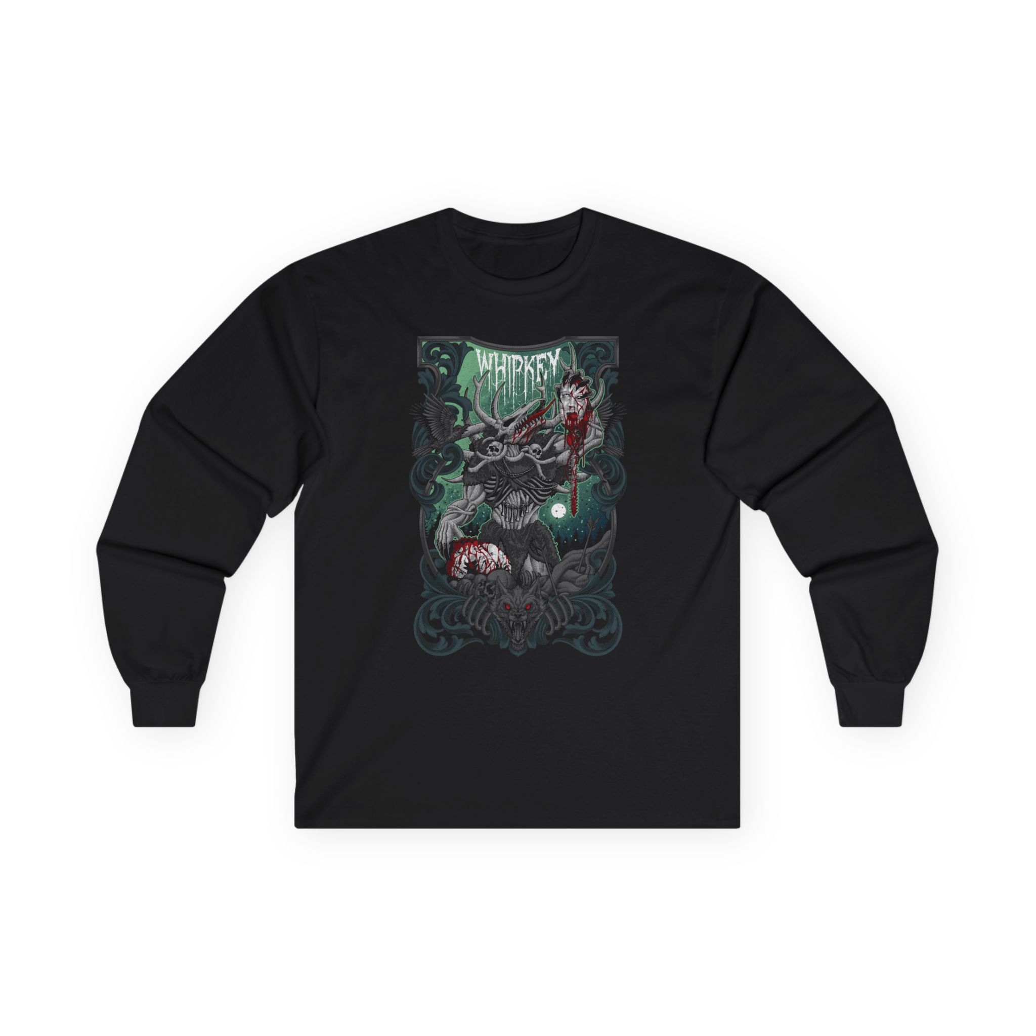 Whipkey - Wendigo (Green) Long Sleeve Tshirt (2-Sided)