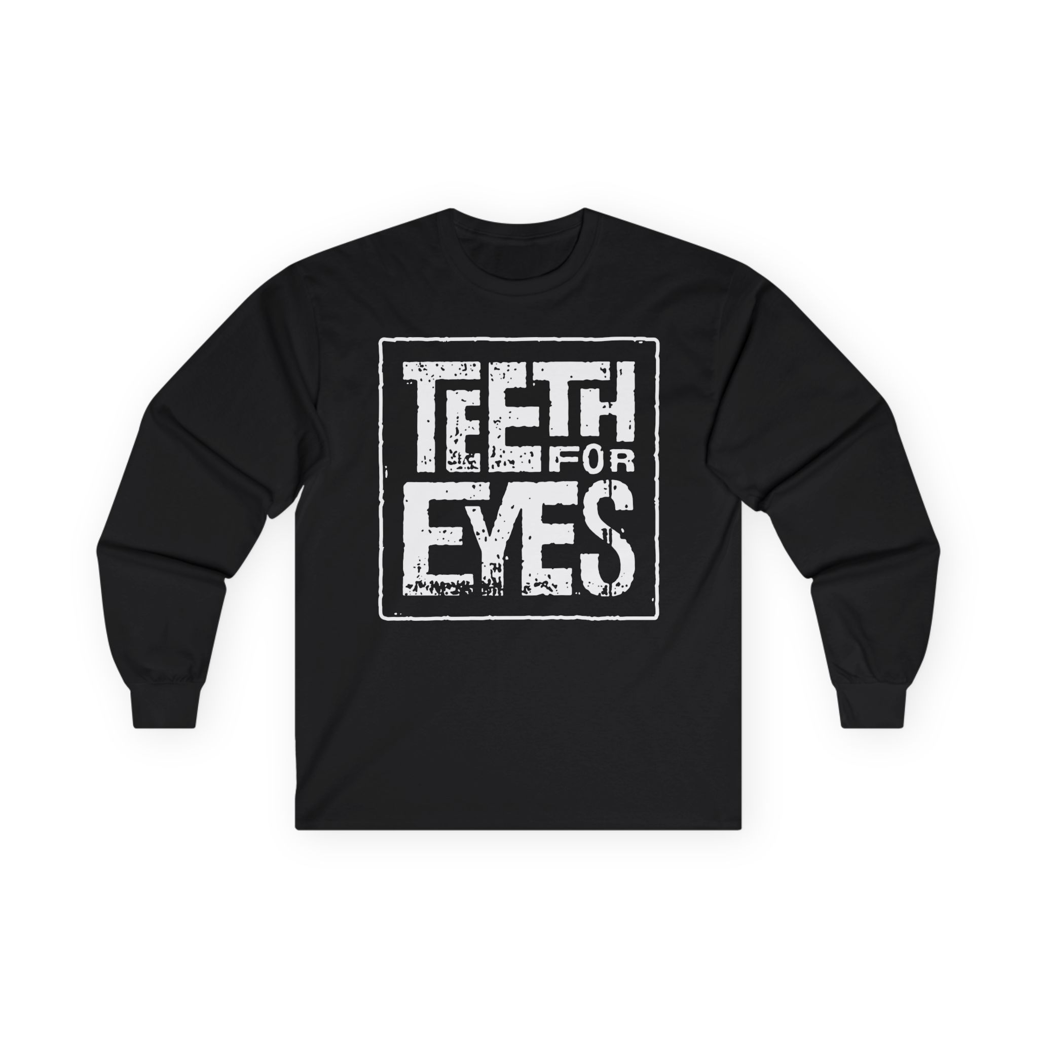 Teeth For Eyes Square Logo Long Sleeve Tshirt