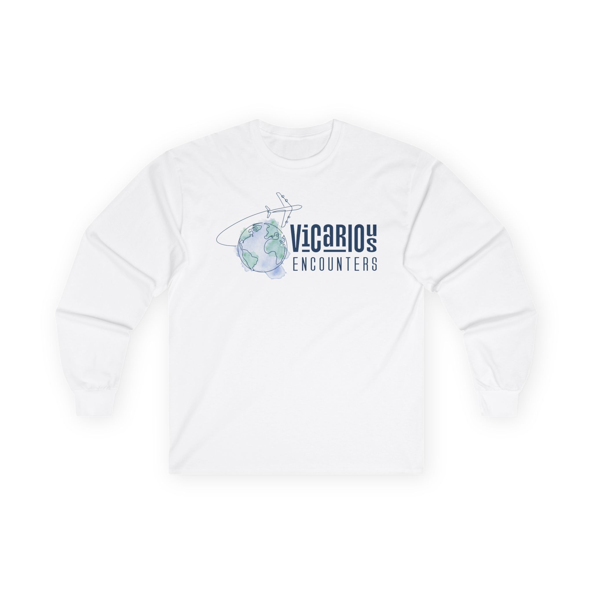 Vicarious Encounters Watercolor Logo Long Sleeve Tshirt