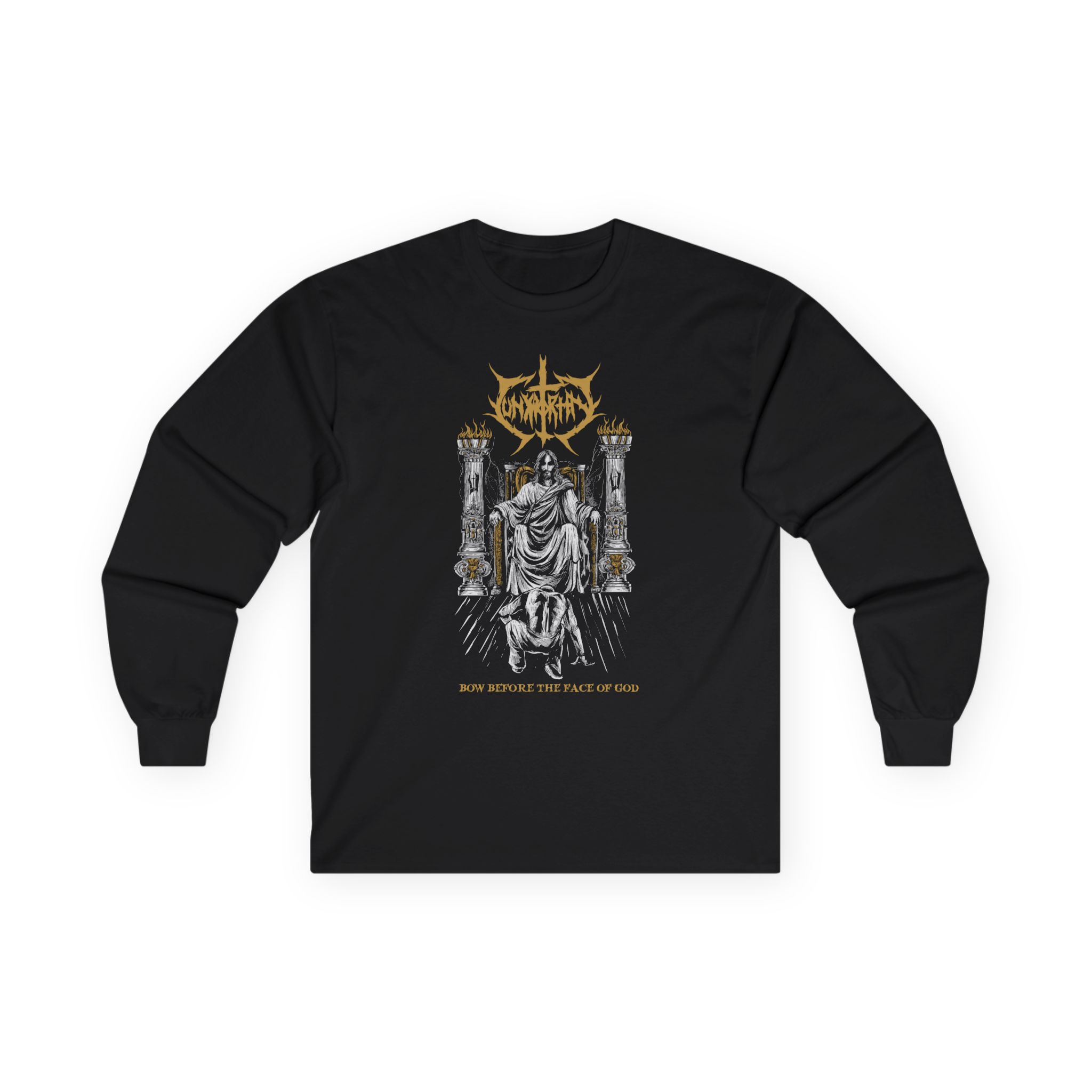 (UN)WORTHY - Bow Before The Face Of God Long Sleeve Tshirt