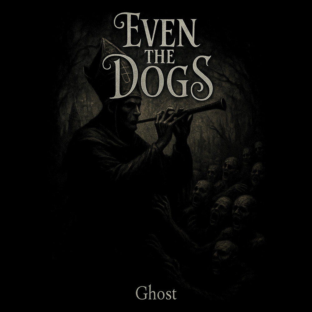 Even The Dogs - Ghost - Black Denim Printed Patches (2 sizes)