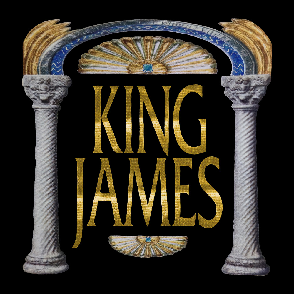 King James - Black Denim Printed Patches (2 sizes)
