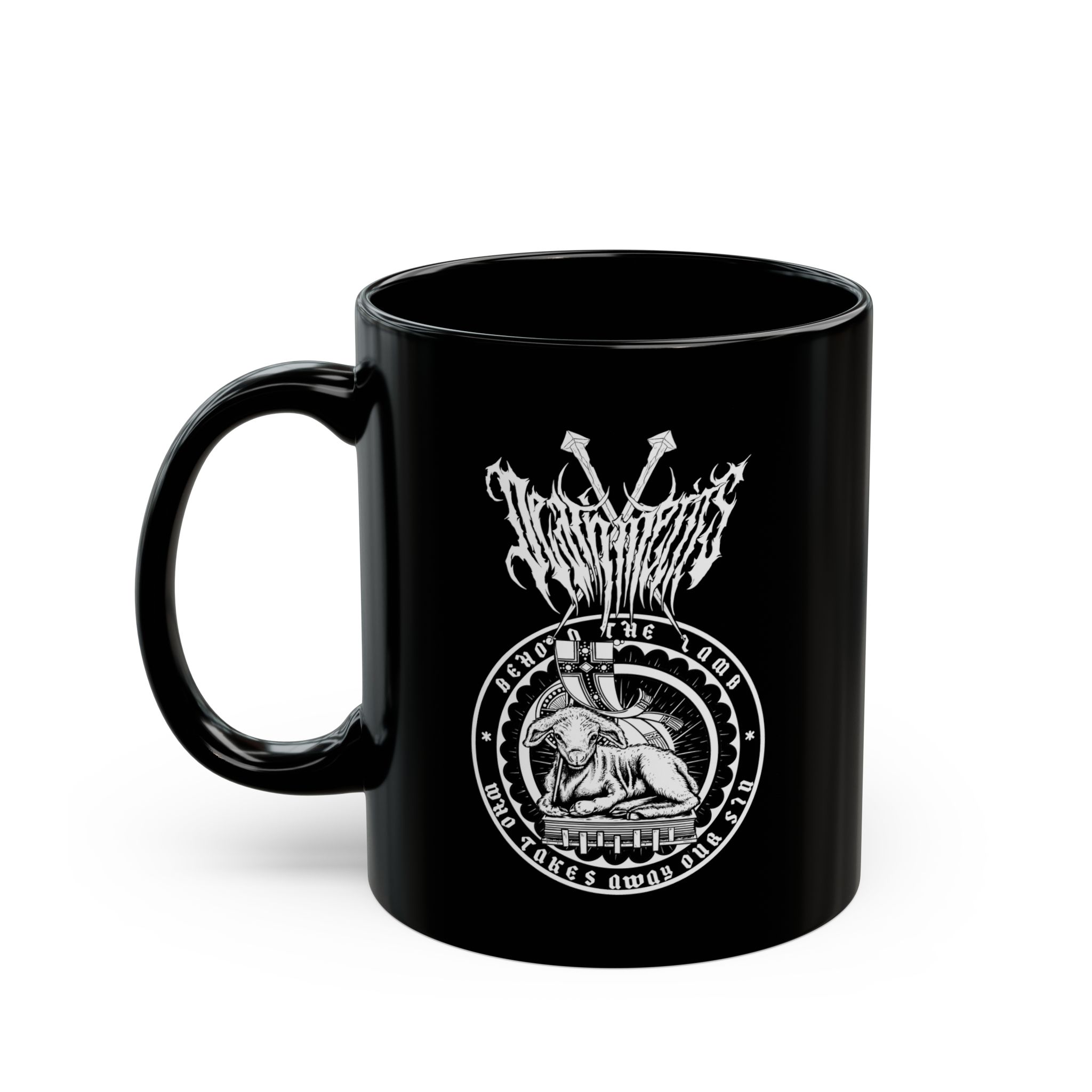 Deathmerits - Behold The Lamb 11oz Black Mugs