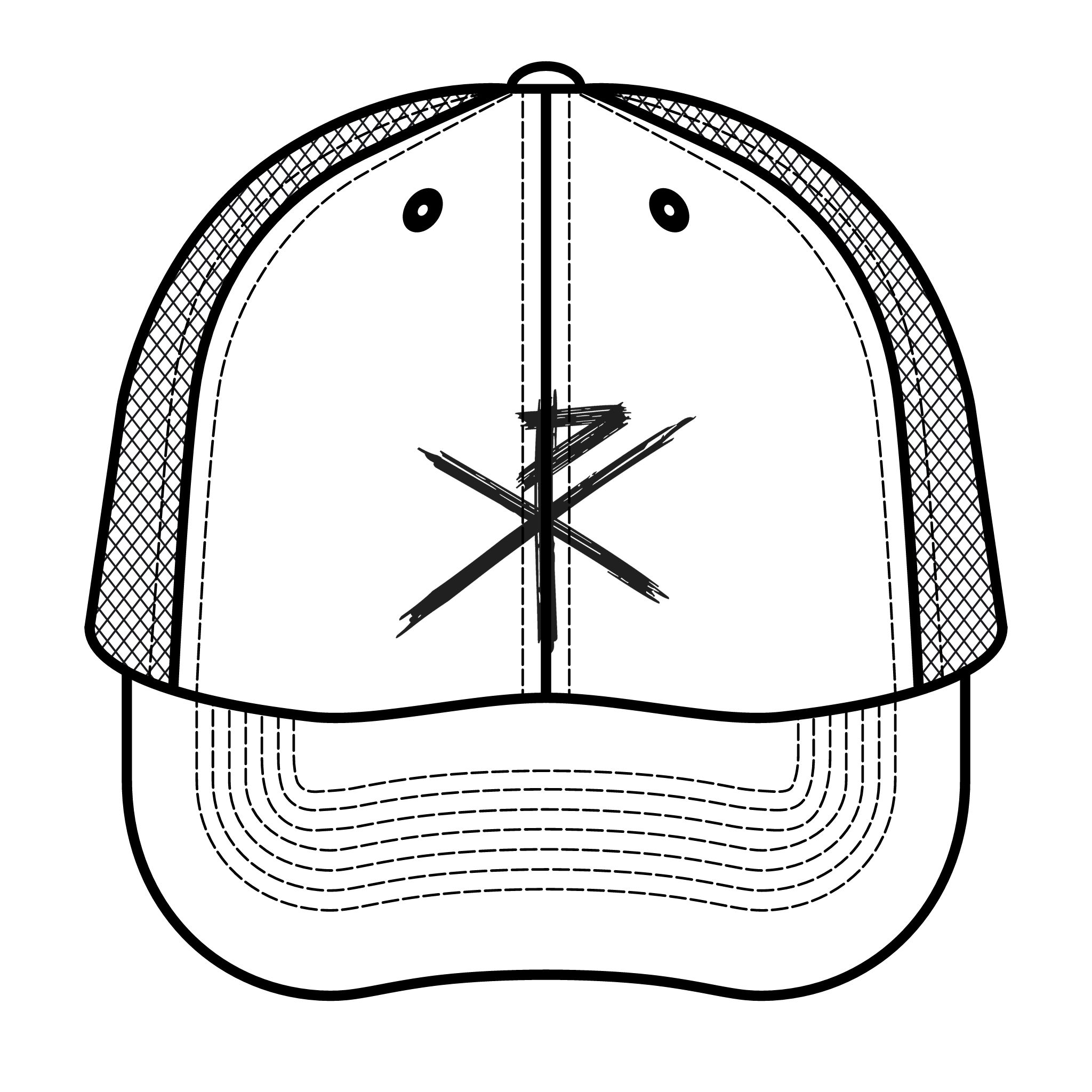 Disciple - Chi Ro Printed Trucker Retro Hat (Black)