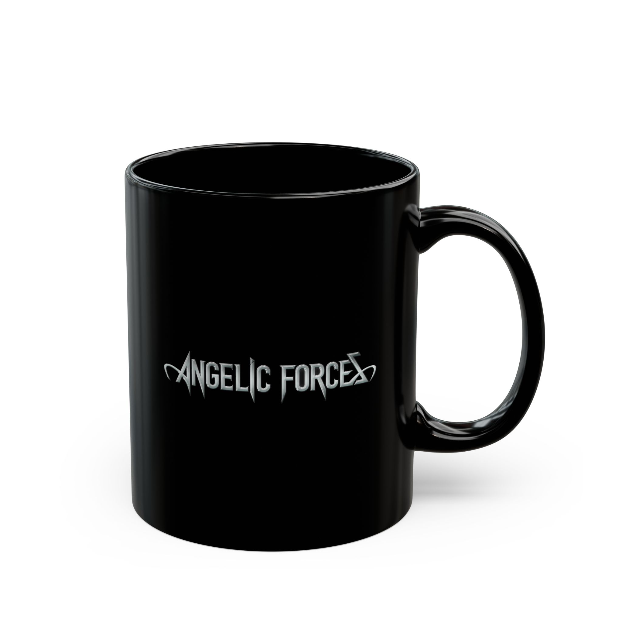 Angelic Forces New Logo 11oz Black Mugs