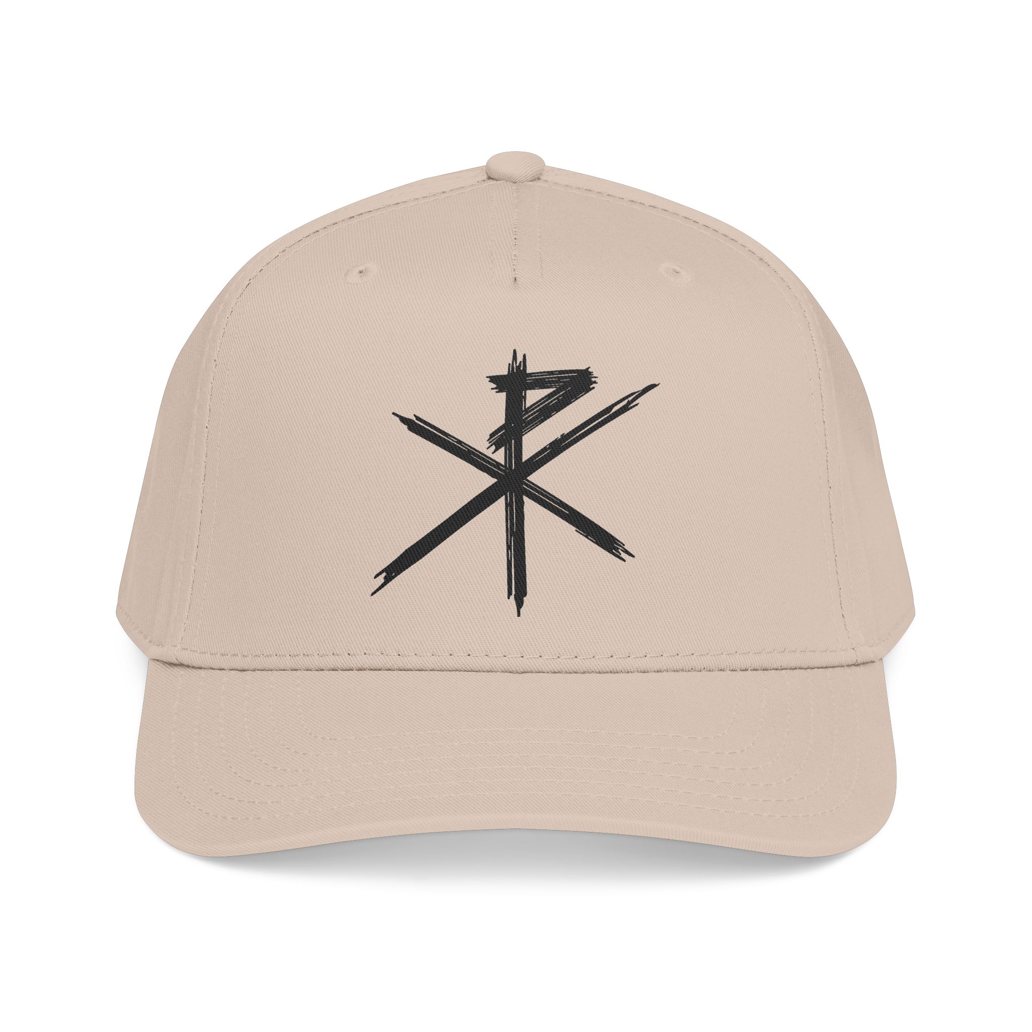 Disciple - Chi Ro Printed Mid Profile Baseball Cap (Black)