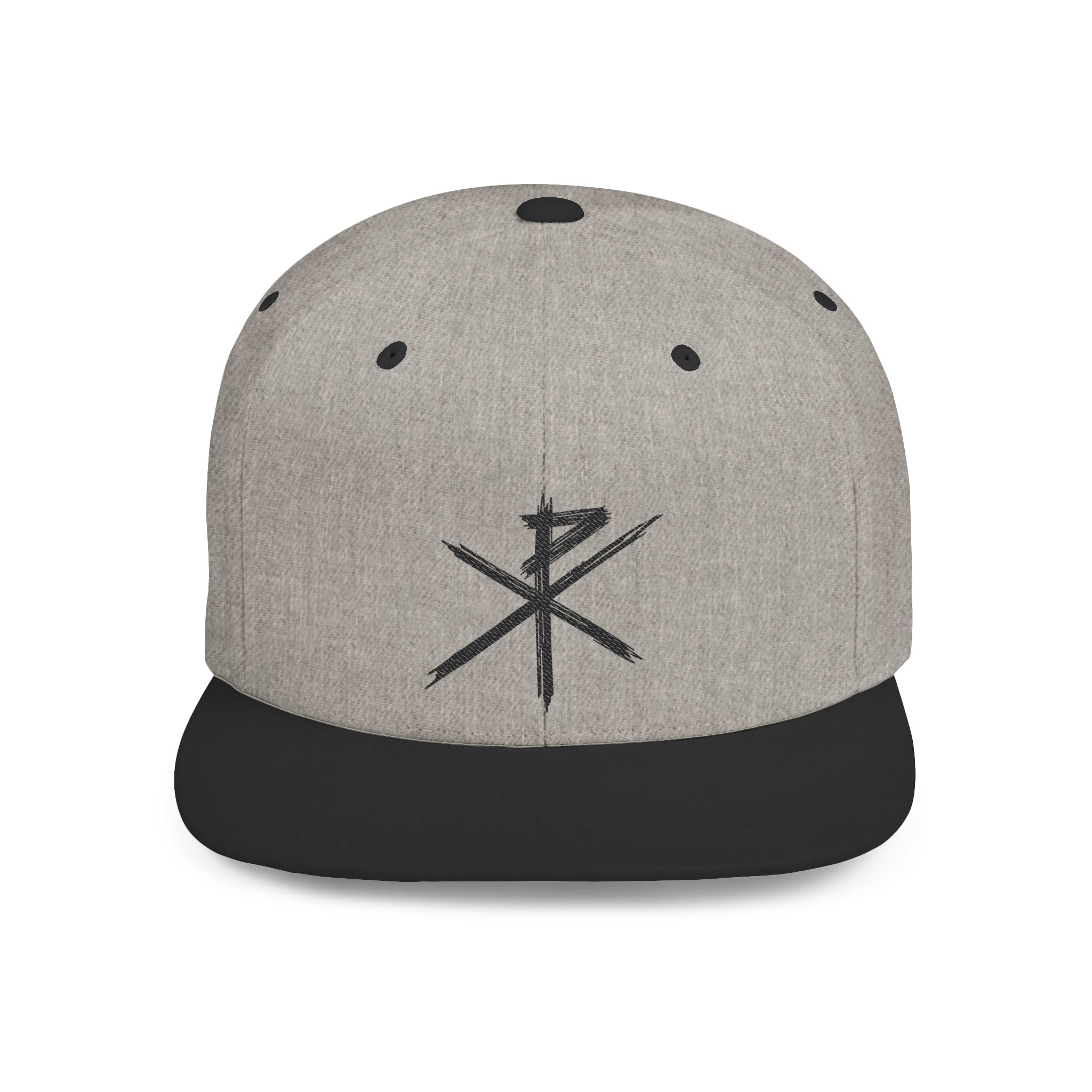 Disciple - Chi Ro Embroidered Flat Bill Snapback (Black)