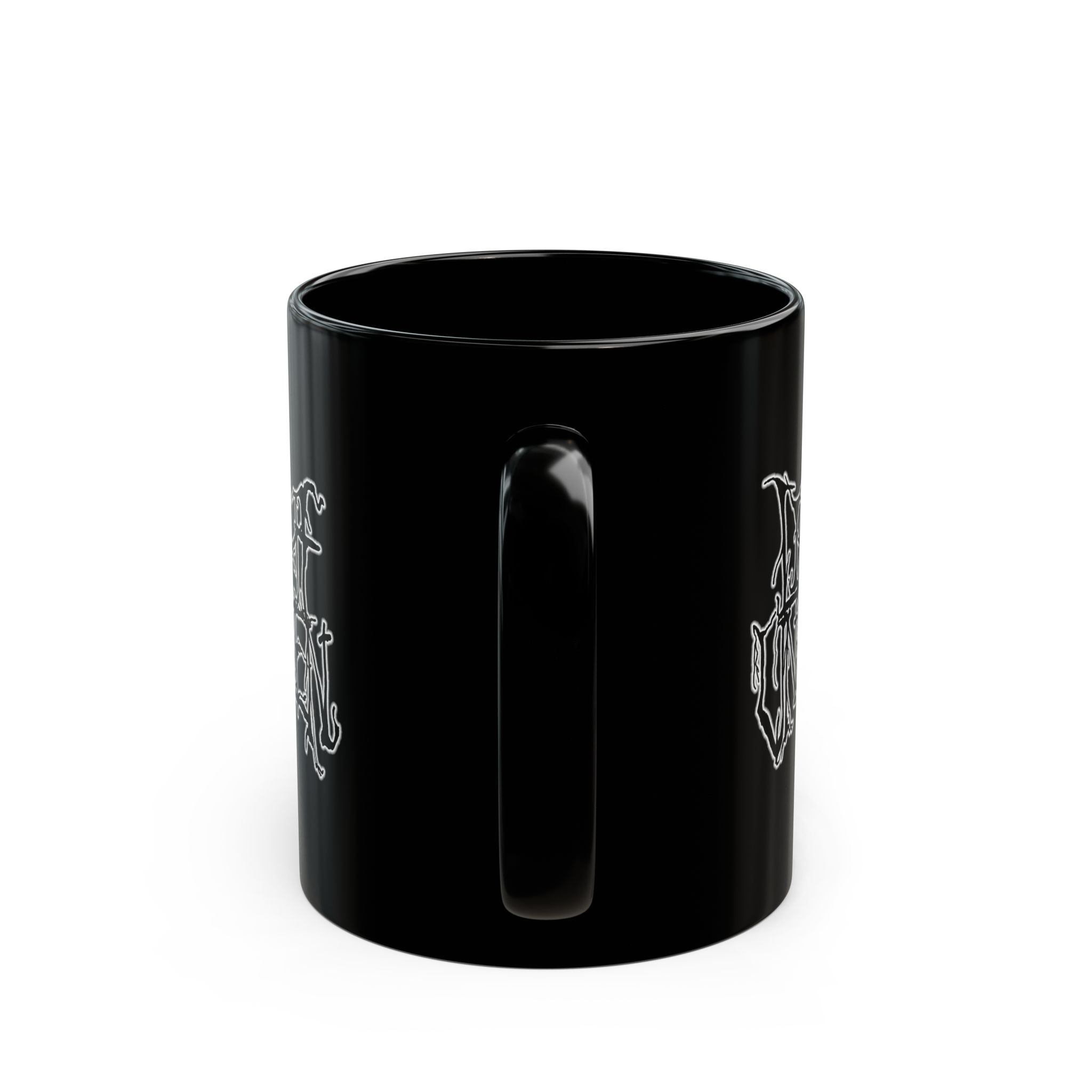 Light Unseen Early Logo 11oz Black Mugs - Image 4