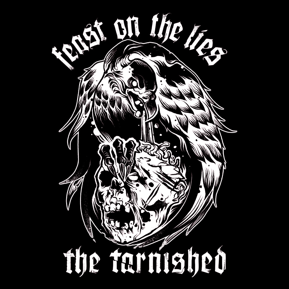The Tarnished - Vultures - Black Denim Printed Patches (2 sizes)